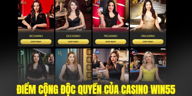 Lợi thế độc quyền của casino WIN55