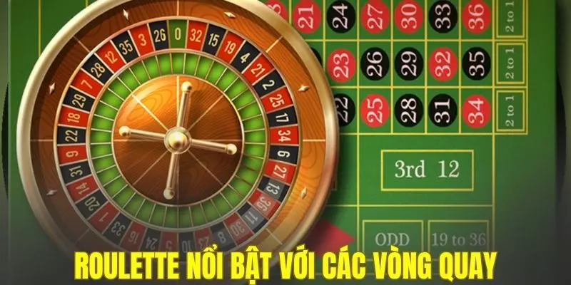 Roulette có nguồn gốc từ Pháp, nổi bật với các vòng quay